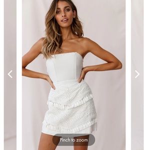 Princess Polly strapless crochet dress